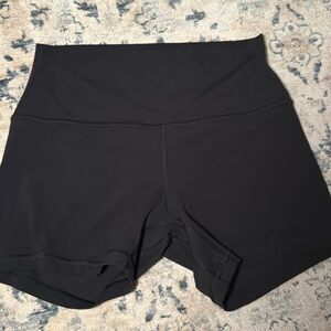 LULULEMON- black align biker shorts 4” inseam size 8